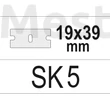 Csavarhúzó üvegkaparó 39x200 törhető tartalékpenge 10db/cs YATO