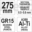 Profilegyesítő fogó 275 mm, gipszkartonozáshoz d= 0,5-0,8 YATO