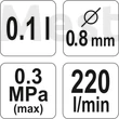 Yato Festékszóró pisztoly hlp 0,1 l, 0,8 mm