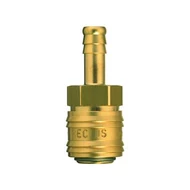 Levegős csatlakozó fix tömlőcsonkkal, réz, 6 mm 
