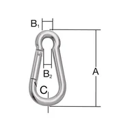 Tűzoltó karabiner horganyzott 10x100