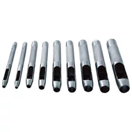 Bőrlyukasztó klt., műanyag tartóban 9 db