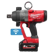 Milwaukee M18 ONEFHIWF1-802X akkus ONE-KEY™ FUEL™ nagy nyomatékú ütvecsavarozó biztosítógyűrűvel, 1" négyszög meghajtással (2 x 8.0 Ah Li-ion akkuval)