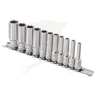 Dugókulcs - crowafej klt. 1/4" 6 lap hosszú 11 db-os Genius