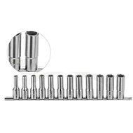 Dugókulcs - crowafej klt. 1/2" 6 lap 8-19 mm hosszított 12 db Genius 