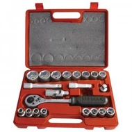 Dugókulcs készlet CV., racsnis 45fog ; 1/2" 21db, 10-32mm