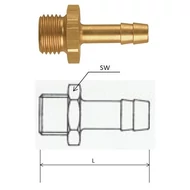 (GT 17/06) G 3/8, 6 mm csatlakozású külső menetes tömlővég