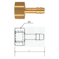 (GI 21/09) G 1/2, 9 mm csatlakozású belső menetes tömlővég