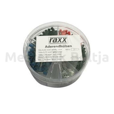 Raxx Érvég-hüvely szort., szig. 0,5-2,5mm, 400 db/csom.