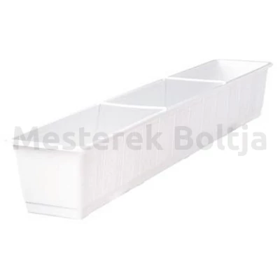 Virágláda műanyag 100 cm fehér Standard SZ=17,5cm M=14,5cm