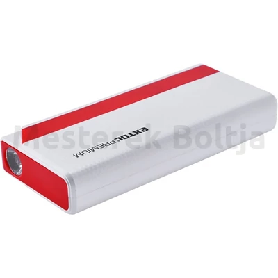 autós indító, benzinmotorokhoz, beépített 9000 mAh Li-polimer akkuval + power bank 5V, "bikázó", 400A