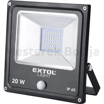 LED lámpa, falra szerelhető reflektor; mozgásérzékelővel, 20W, 1500 Lm, IP65, 230V/50Hz, 0,72 kg