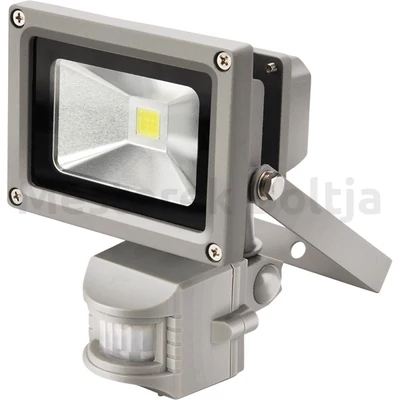 LED lámpa, falra szerelhető reflektor; mozgásérzékelővel, 10W, 650 lm, IP44, 230V/50Hz