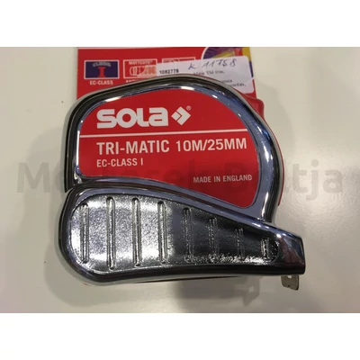  	SOLA Mérőszalag Tri-Matic TM 10m, szalagszélesség 25 mm 