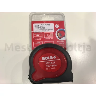  	SOLA Mérőszalag PP 5m - szalagszélesség 19 mm 