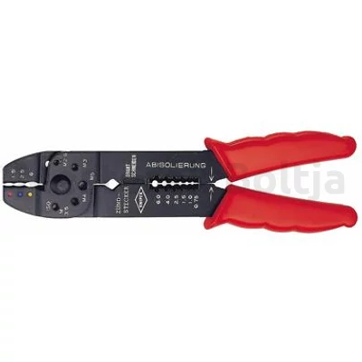 Knipex Crimp fogó 215mm barnított, műa.bevonatú markolat